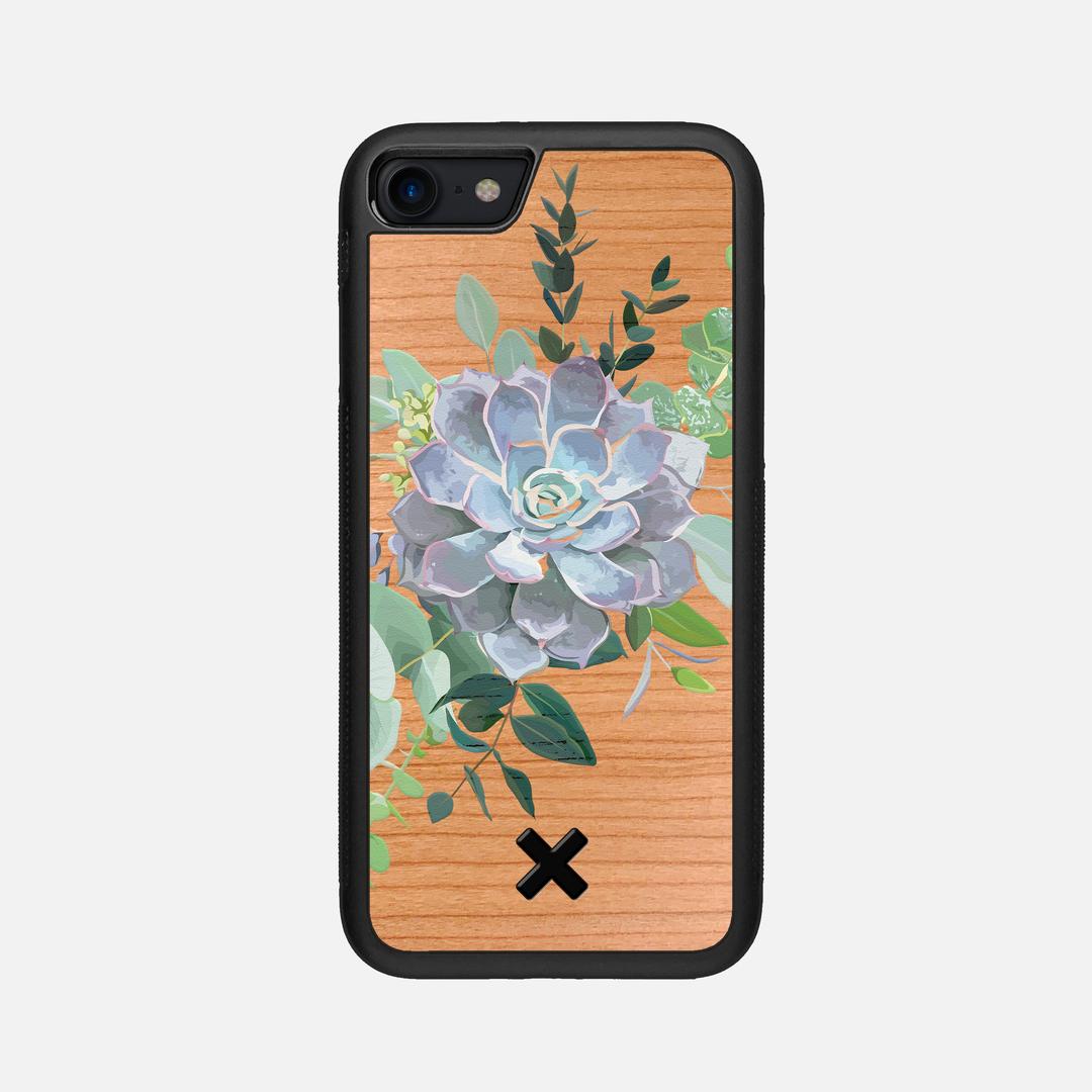 Pollux Case for the Apple iPhone 7 featuring a UV Printed Cherry Wood backer with the Keyway X Mark#Phone Model_iPhone 7