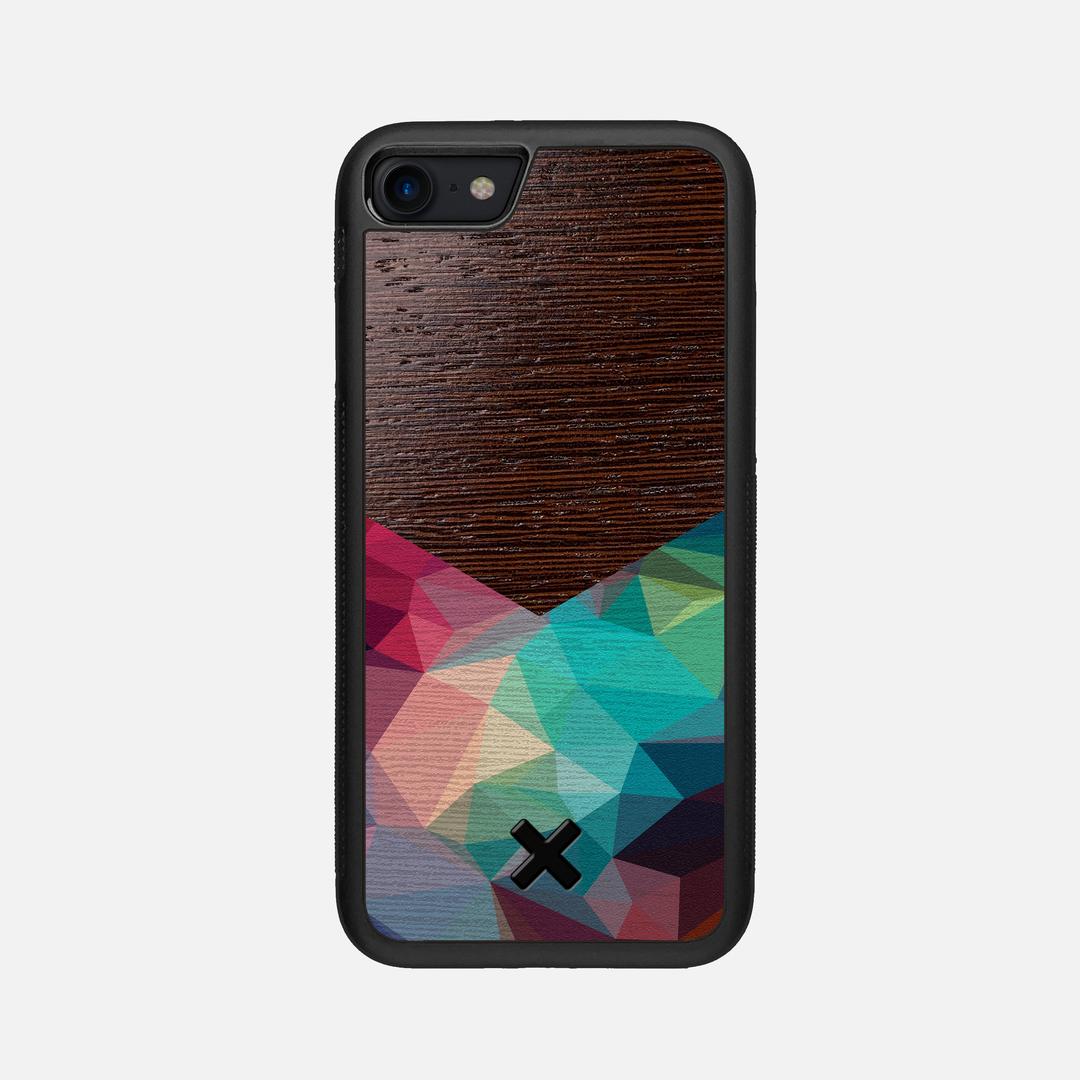 Prism Case for the Apple iPhone 7 featuring a UV Printed Wenge Wood backer with the Keyway X Mark#Phone Model_iPhone 7