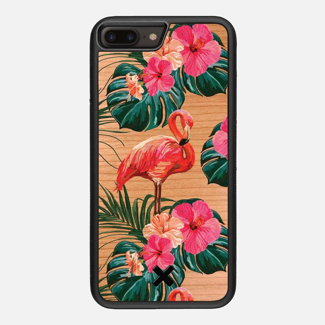 Flamingo Case for the Apple iPhone 7 Plus featuring a UV Printed Cherry Wood backer with the Keyway X Mark#Phone Model_iPhone 7 Plus