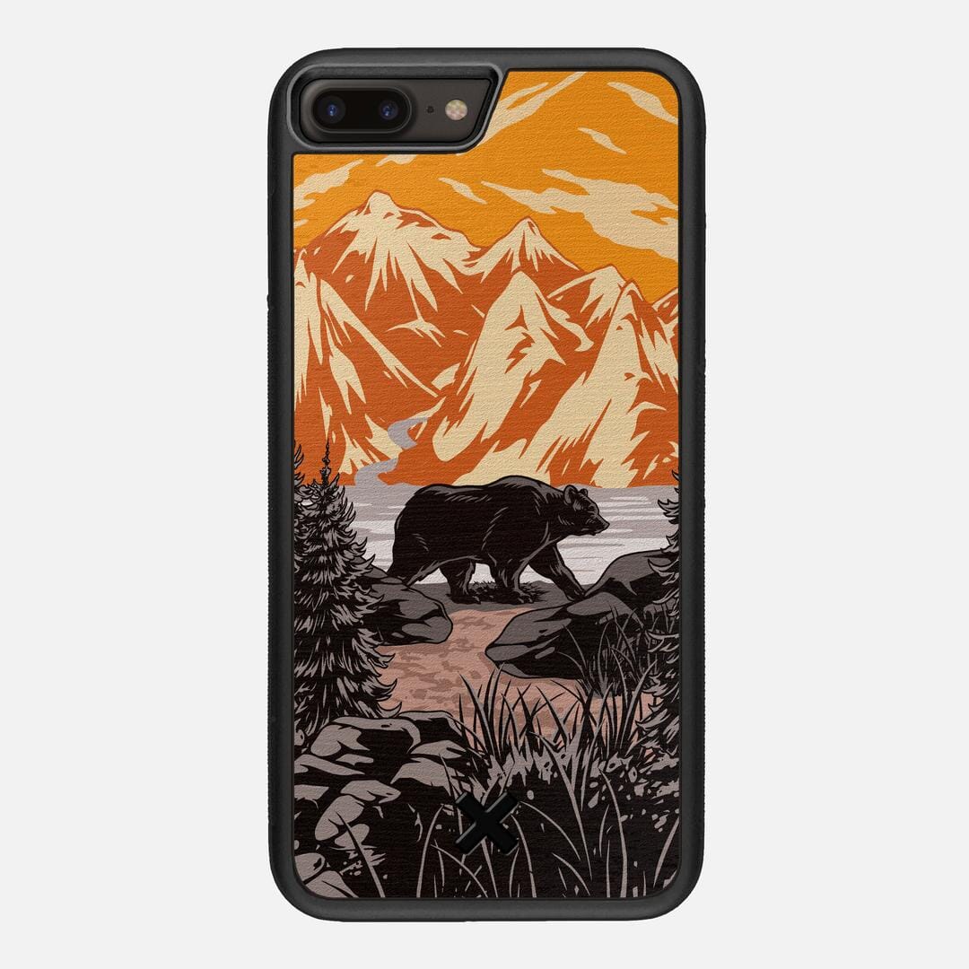 Kodiak Case for the Apple iPhone 7 Plus featuring a UV Printed Wenge Wood backer with the Keyway X Mark#Phone Model_iPhone 7 Plus