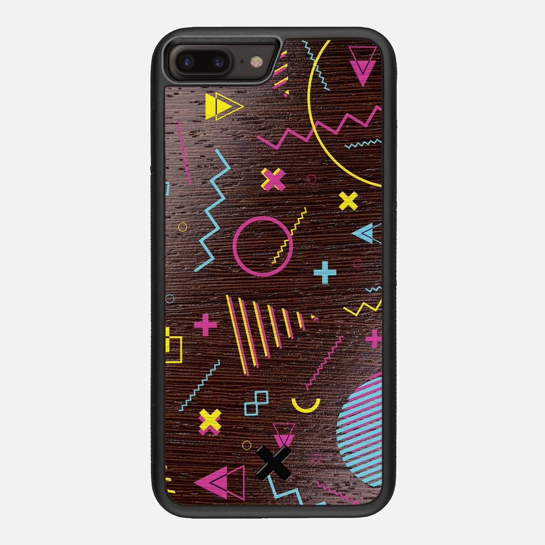 Neon Case for the Apple iPhone 7 Plus featuring a UV Printed Wenge Wood backer with the Keyway X Mark#Phone Model_iPhone 7 Plus