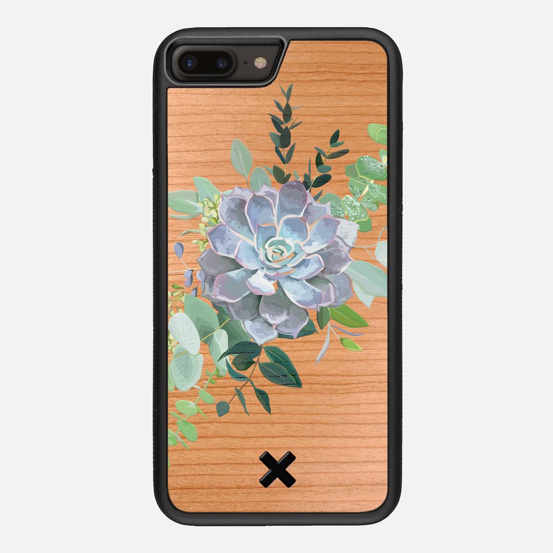Pollux Case for the Apple iPhone 7 Plus featuring a UV Printed Cherry Wood backer with the Keyway X Mark#Phone Model_iPhone 7 Plus