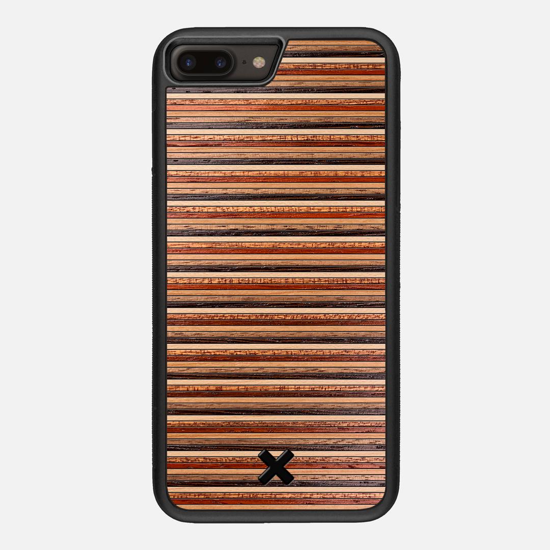 Strata Case for the Apple iPhone 7 Plus featuring a Maple, Sapele, Padauk, Cherry, Walnut, and Wenge Wood backer with the Keyway X Mark#Phone Model_iPhone 7 Plus
