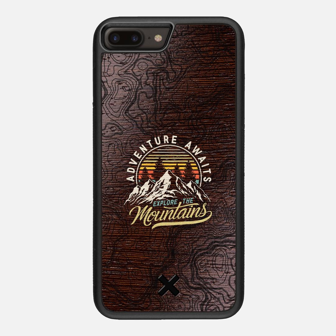 Wanderlust Case for the Apple iPhone 7 Plus featuring a UV Printed Wenge Wood backer with the Keyway X Mark#Phone Model_iPhone 7 Plus