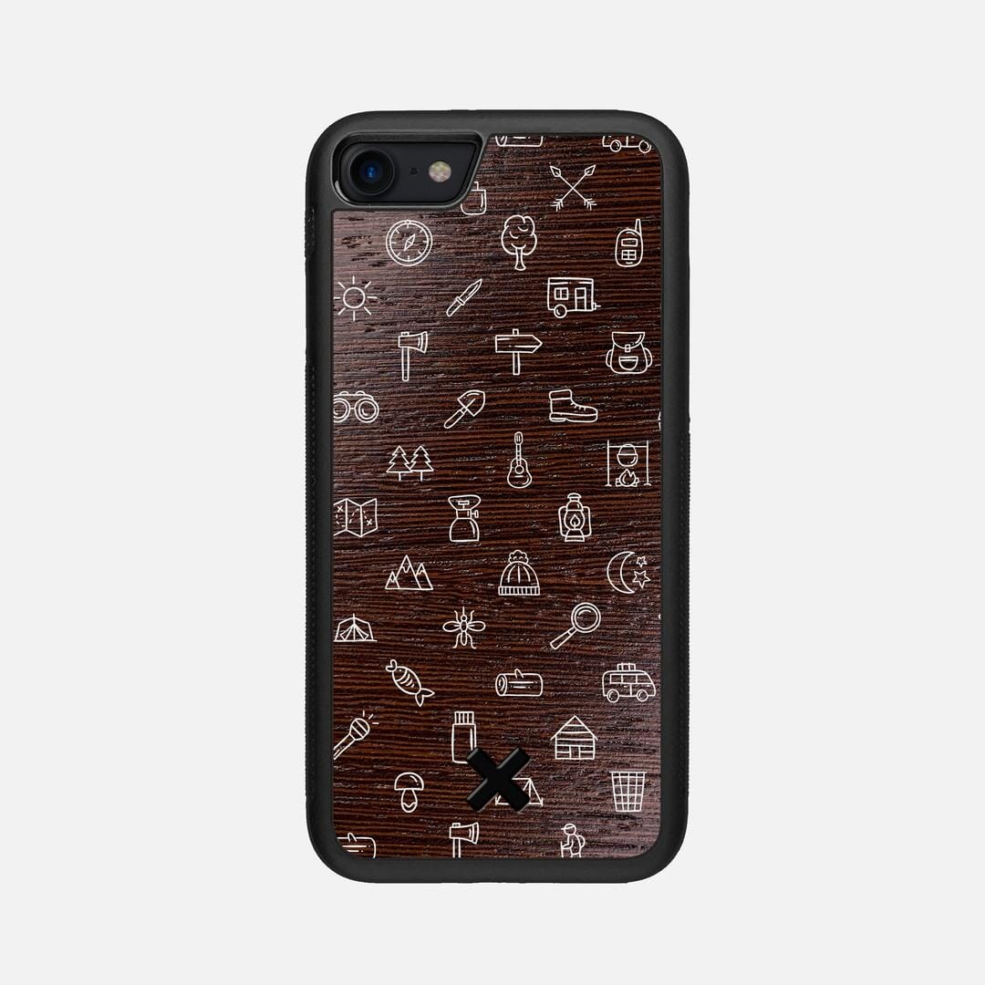 Gear Case for the Apple iPhone 8 featuring a UV Printed Wenge Wood backer with the Keyway X Mark#Phone Model_iPhone 8