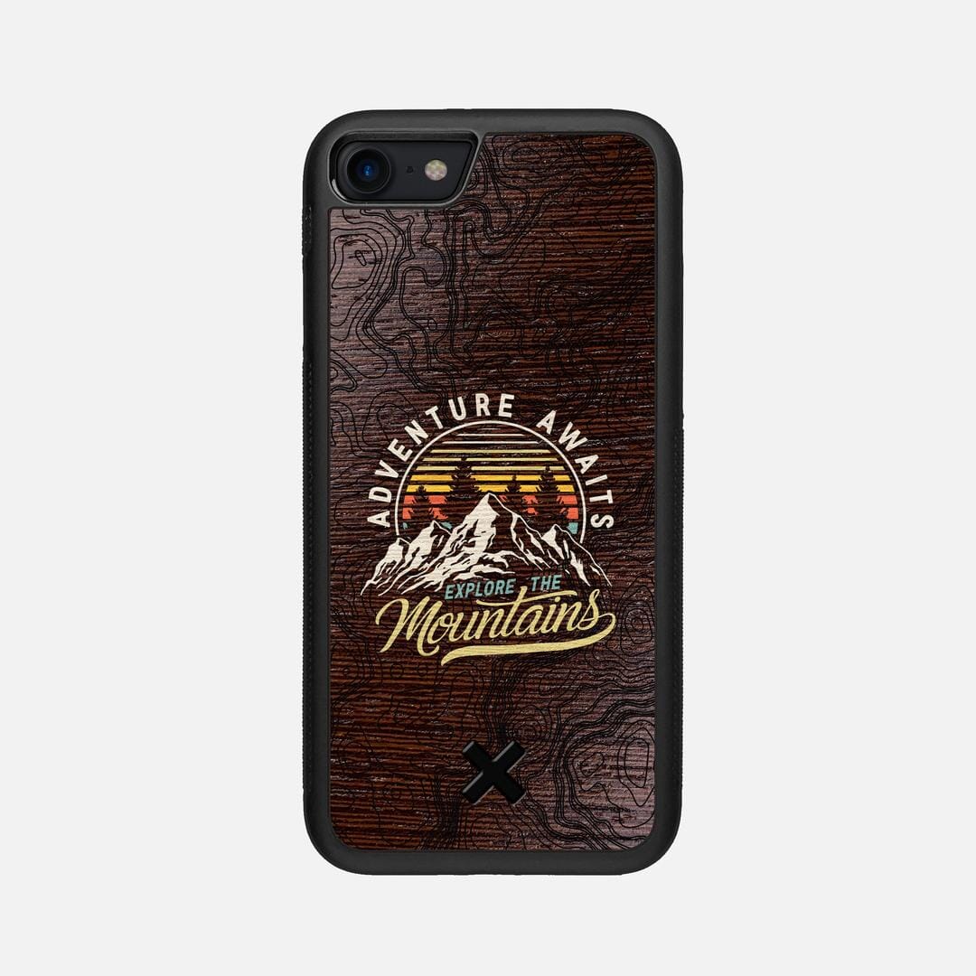 Wanderlust Case for the Apple iPhone 8 featuring a UV Printed Wenge Wood backer with the Keyway X Mark#Phone Model_iPhone 8