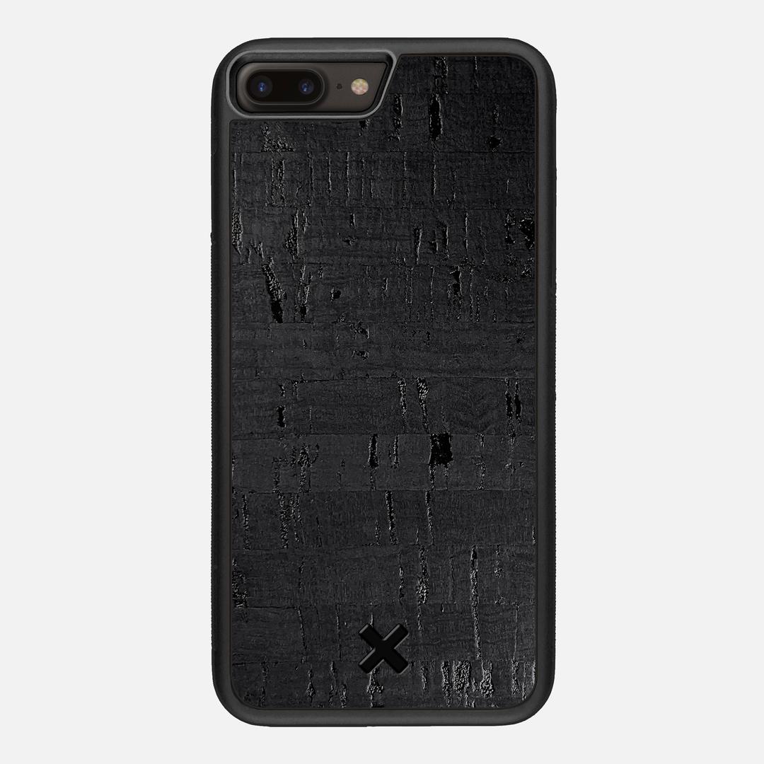 Black Cork Case for the Apple iPhone 8 Plus featuring a Genuine Cork backer with the Keyway X Mark#Phone Model_iPhone 8 Plus