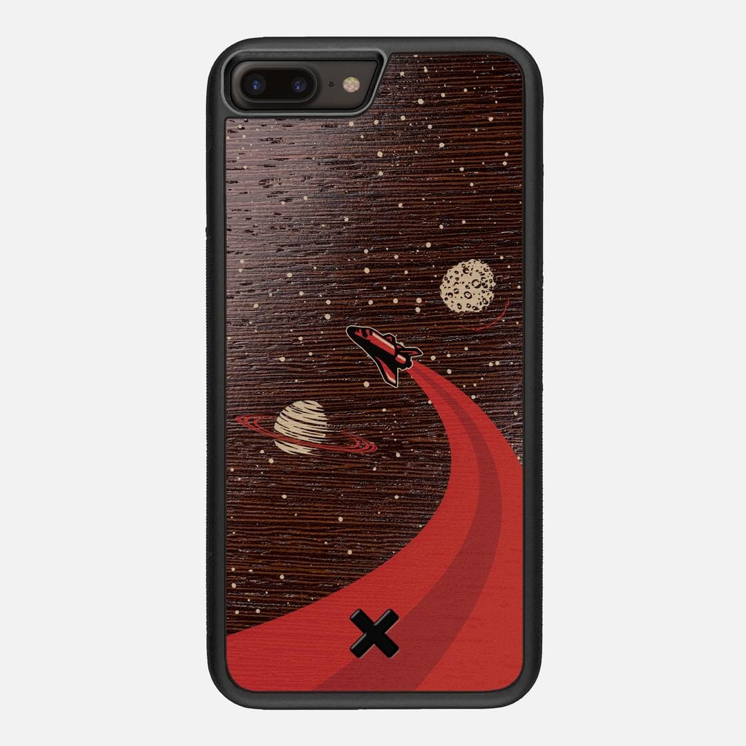 Booster Case for the Apple iPhone 8 Plus featuring a UV Printed Wenge Wood backer with the Keyway X Mark#Phone Model_iPhone 8 Plus