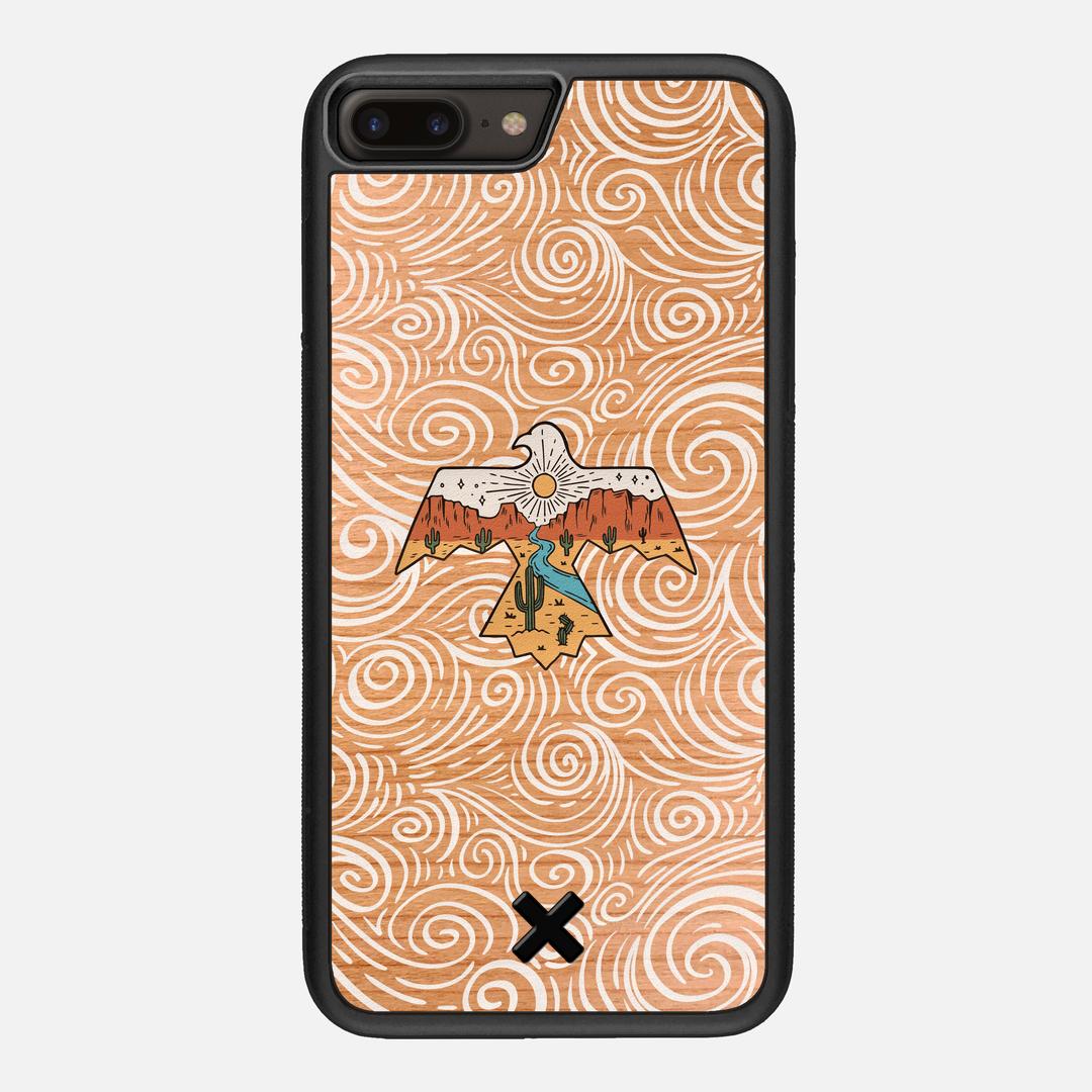Eagle Case for the Apple iPhone 8 Plus featuring a UV Printed Cherry Wood backer with the Keyway X Mark#Phone Model_iPhone 8 Plus