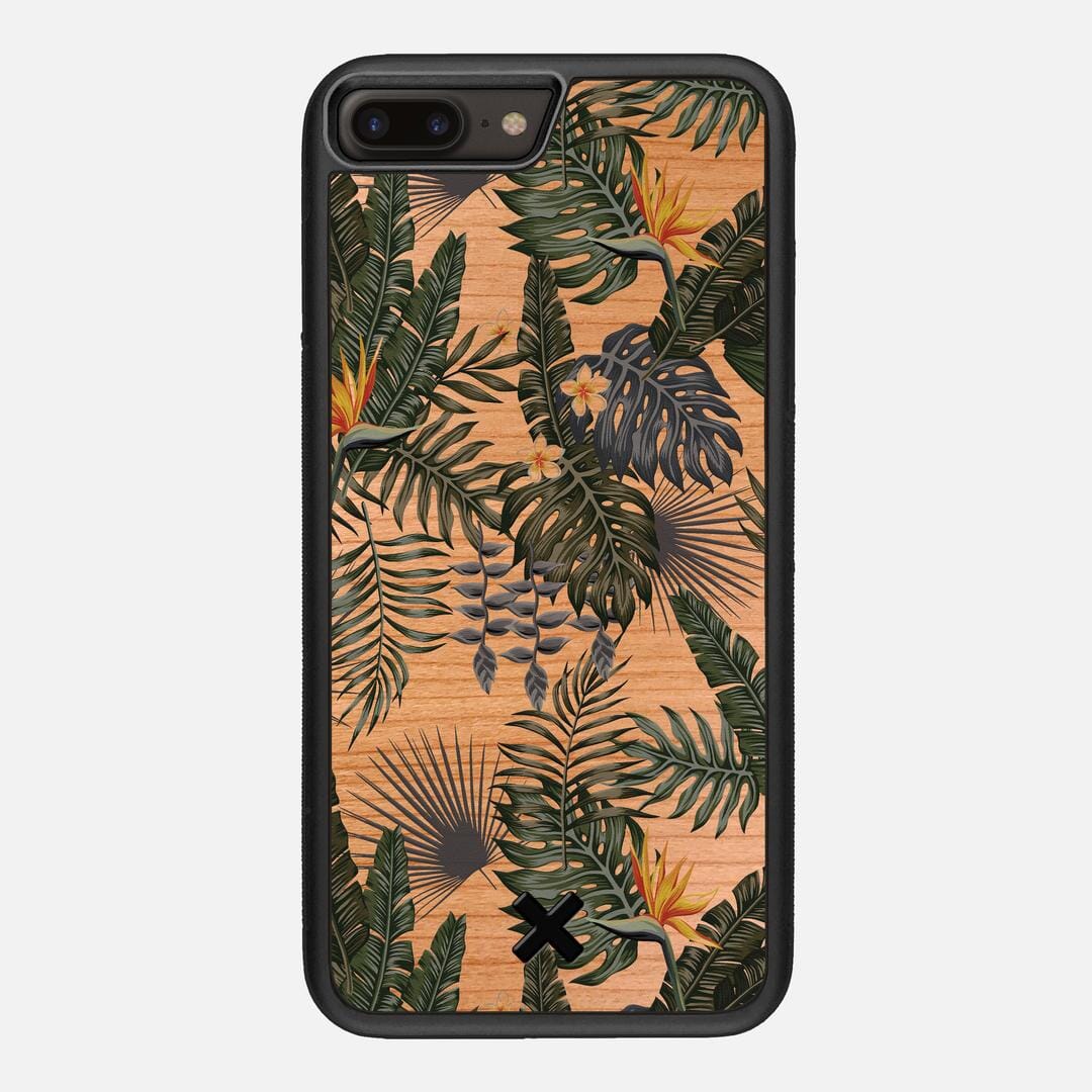 Flora Case for the Apple iPhone 8 Plus featuring a UV Printed Cherry Wood backer with the Keyway X Mark#Phone Model_iPhone 8 Plus