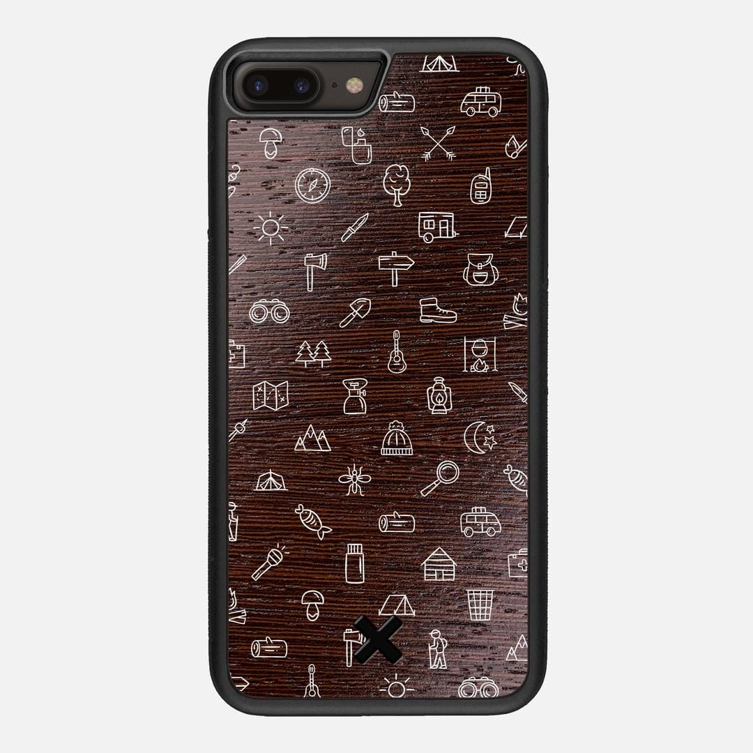 Gear Case for the Apple iPhone 8 Plus featuring a UV Printed Wenge Wood backer with the Keyway X Mark#Phone Model_iPhone 8 Plus
