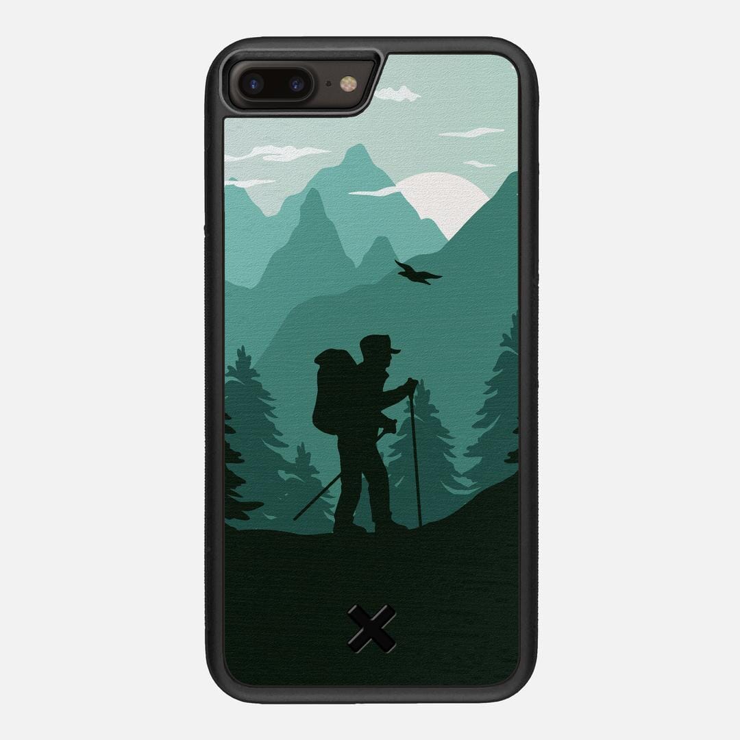 Hiker Case for the Apple iPhone 8 Plus featuring a UV Printed Wenge Wood backer with the Keyway X Mark#Phone Model_iPhone 8 Plus
