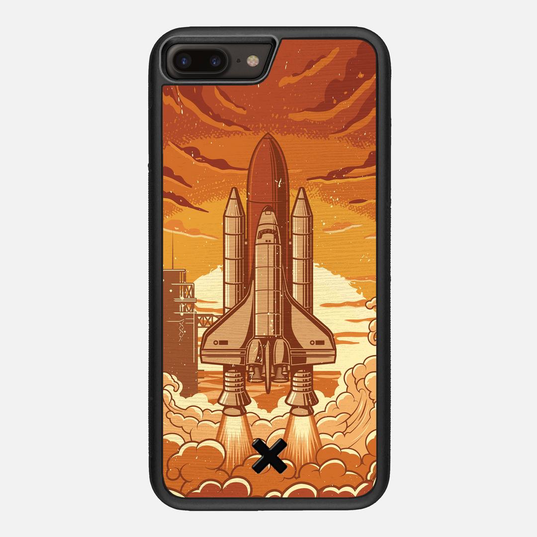 Launch Case for the Apple iPhone 8 Plus featuring a UV Printed Wenge Wood backer with the Keyway X Mark#Phone Model_iPhone 8 Plus