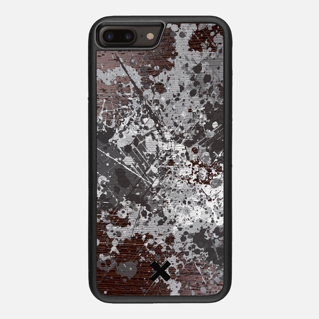 Mono Case for the Apple iPhone 8 Plus featuring a UV Printed Wenge Wood backer with the Keyway X Mark#Phone Model_iPhone 8 Plus