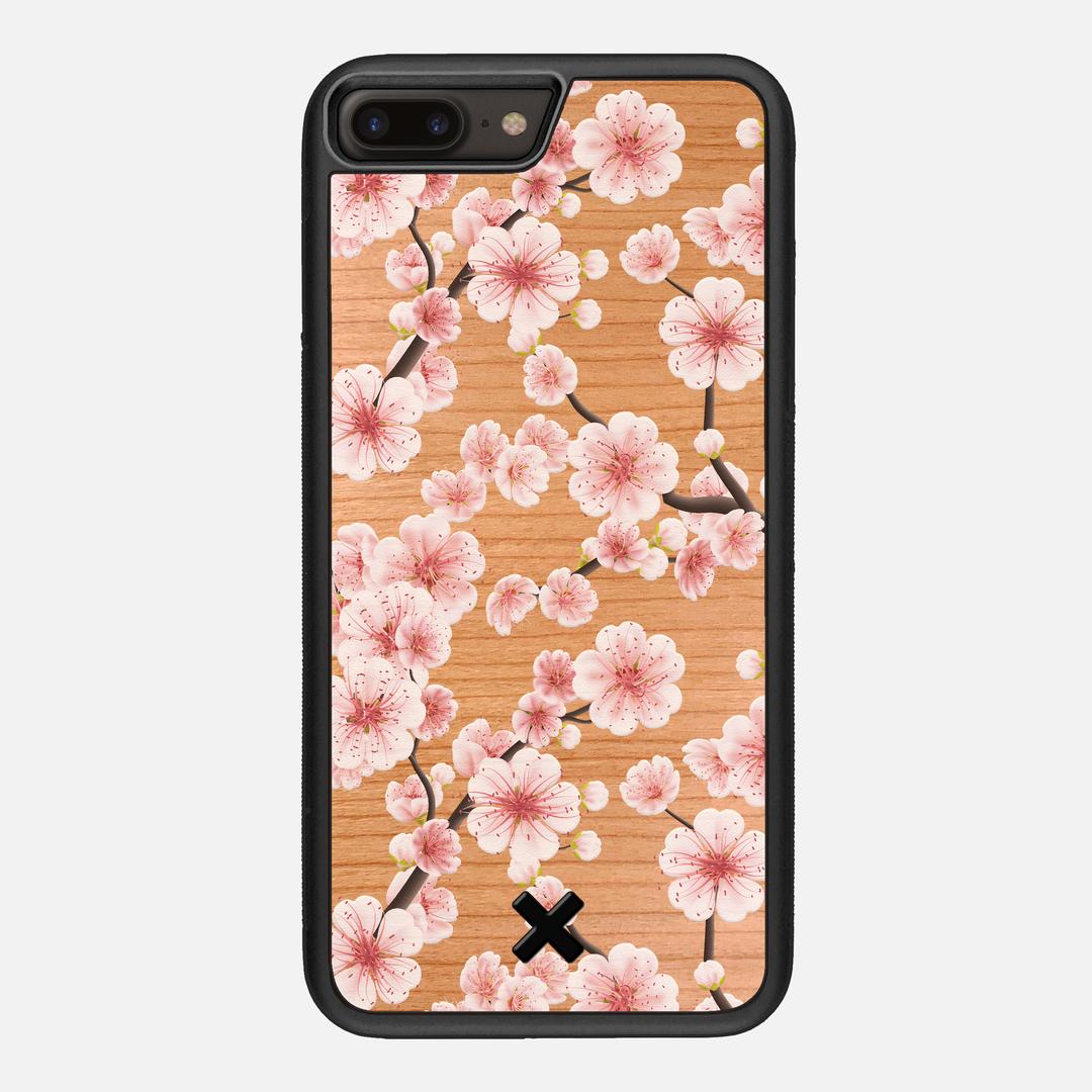 Sakura Case for the Apple iPhone 8 Plus featuring a UV Printed Cherry Wood backer with the Keyway X Mark#Phone Model_iPhone 8 Plus