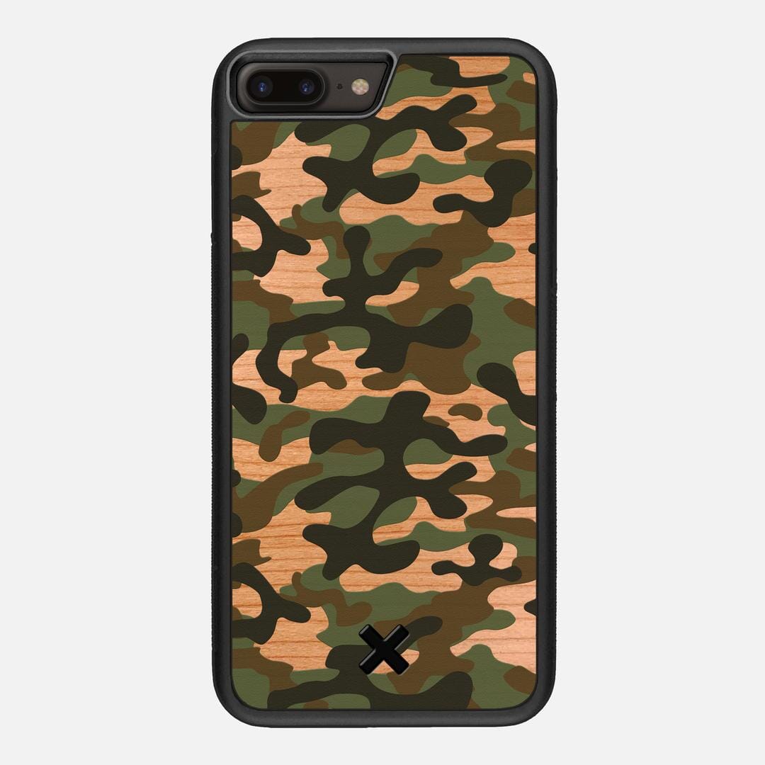 Trooper Case for the Apple iPhone 8 Plus featuring a UV Printed and Cherry Wood backer with the Keyway X Mark#Phone Model_iPhone 8 Plus