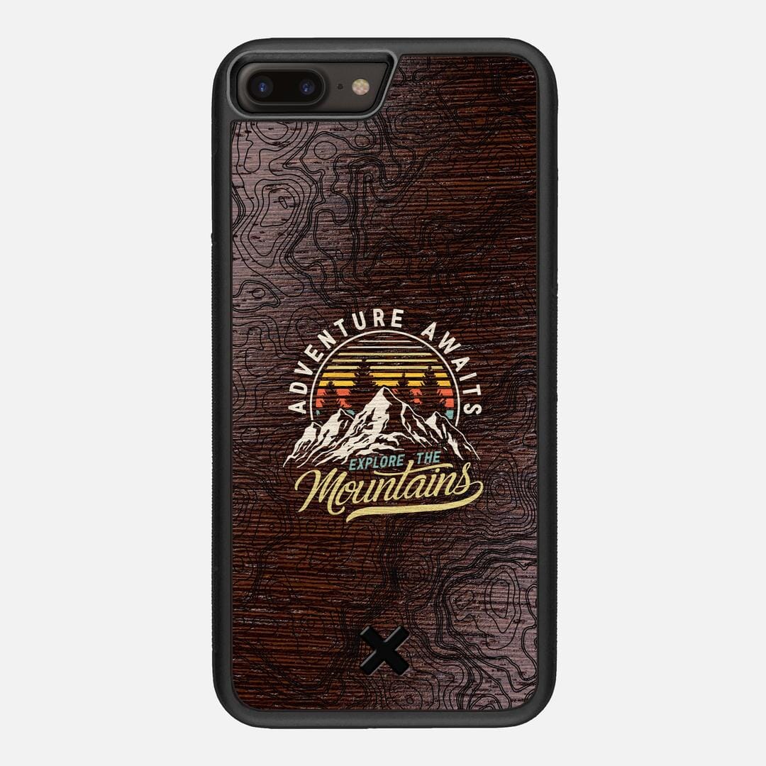 Wanderlust Case for the Apple iPhone 8 Plus featuring a UV Printed Wenge Wood backer with the Keyway X Mark#Phone Model_iPhone 8 Plus