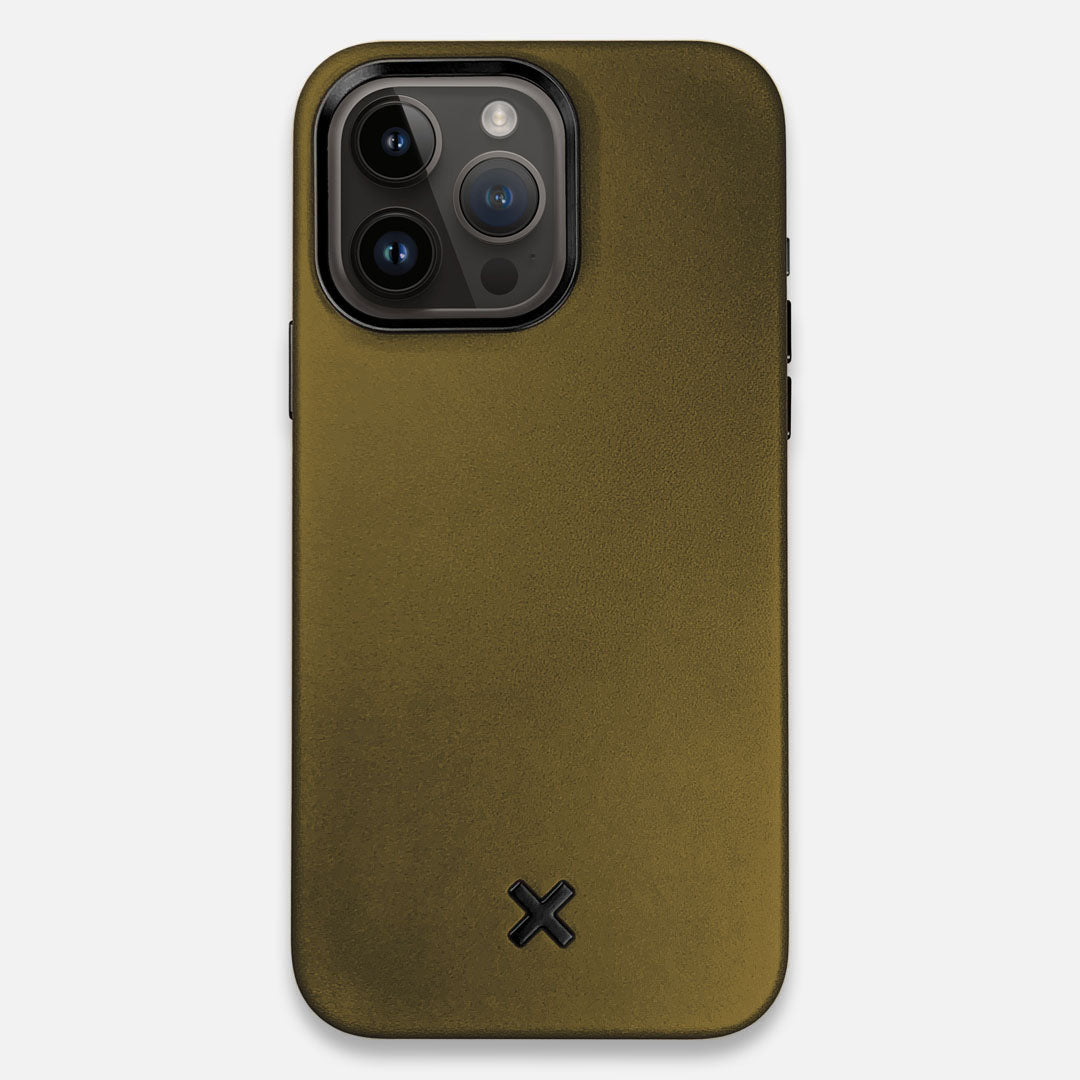 Keyway Leather MagSafe iPhone 15 Pro Max case in Olive Green Leather