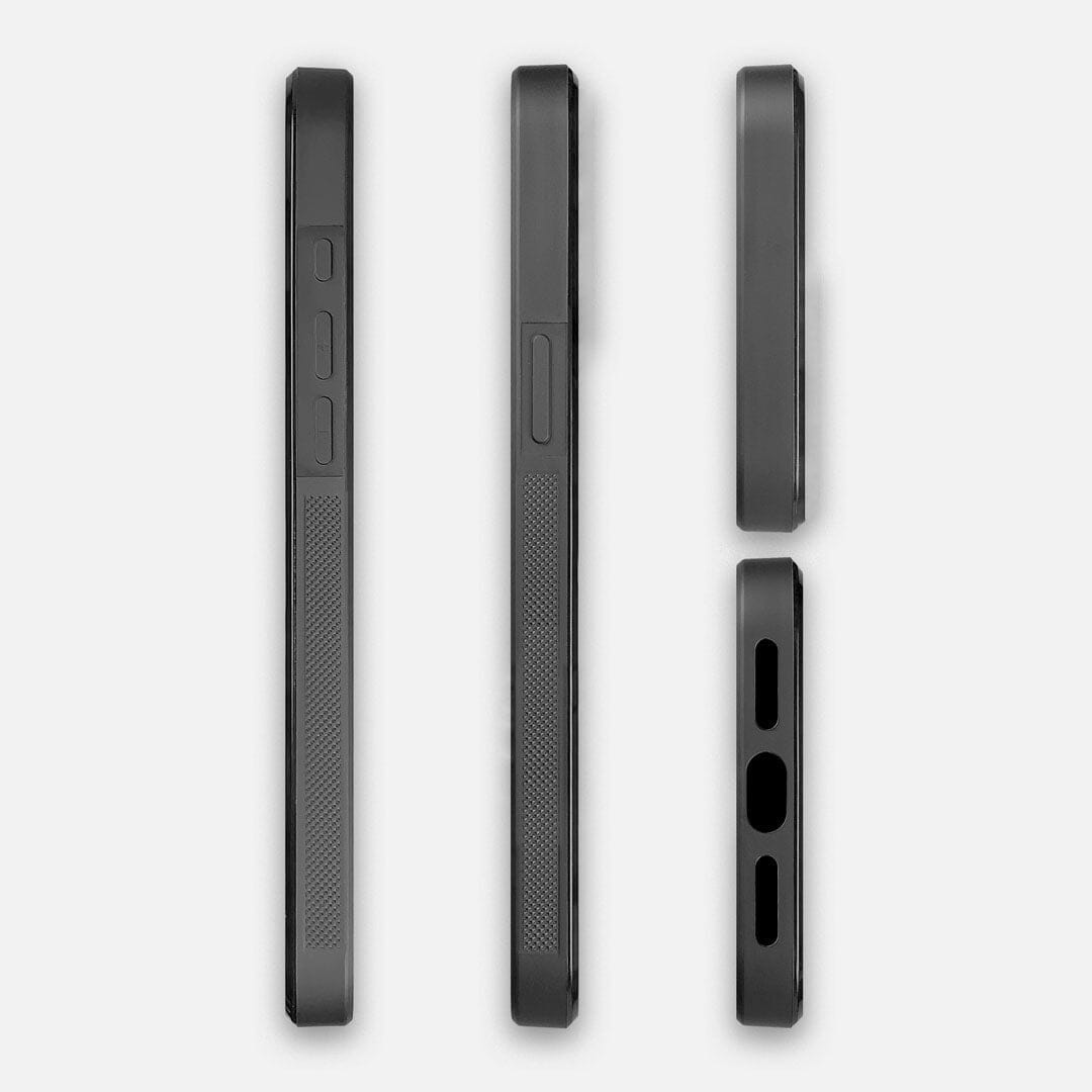 Side Buttons and Port views of the Keyway Walnut Rift Case#Phone Model_iPhone 16e