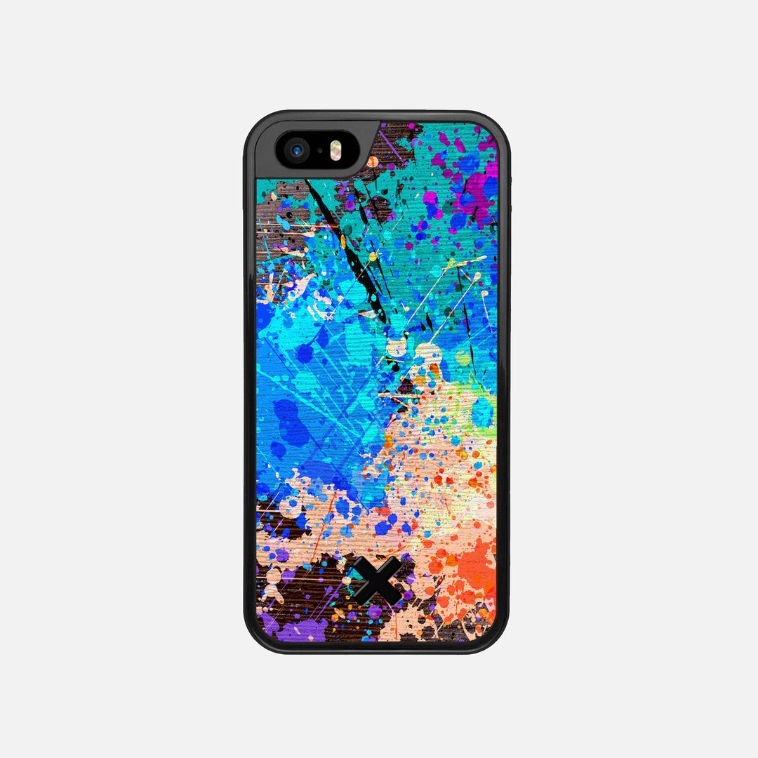 Chroma Case for the Apple iPhone SE (2016) featuring a UV Printed Wenge Wood backer with the Keyway X Mark#Phone Model_iPhone SE (2016)
