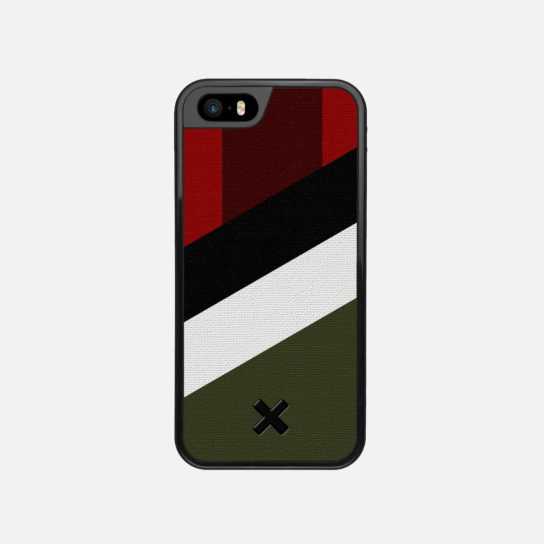 Highland Case for the Apple iPhone SE (2016) featuring a UV Printed Cotton Canvas backer with the Keyway X Mark#Phone Model_iPhone SE (2016)