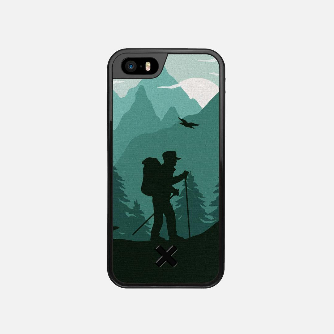 Hiker Case for the Apple iPhone SE (2016) featuring a UV Printed Wenge Wood backer with the Keyway X Mark#Phone Model_iPhone SE (2016)
