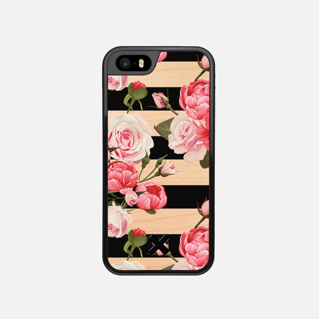 Peony Case for the Apple iPhone SE (2016) featuring a UV Printed Maple Wood backer with the Keyway X Mark#Phone Model_iPhone SE (2016)