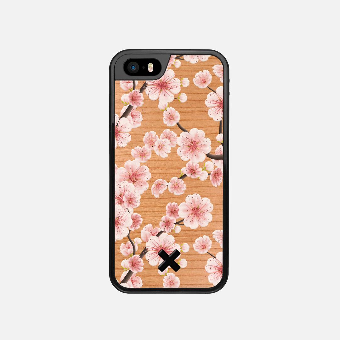 Sakura Case for the Apple iPhone SE (2016) featuring a UV Printed Cherry Wood backer with the Keyway X Mark#Phone Model_iPhone SE (2016)