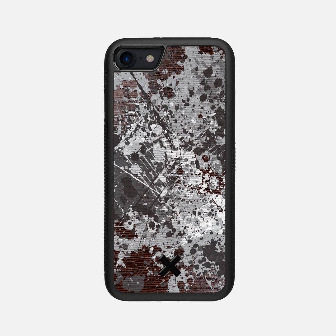 Mono Case for the Apple iPhone SE (2020) featuring a UV Printed Wenge Wood backer with the Keyway X Mark#Phone Model_iPhone SE (2020)
