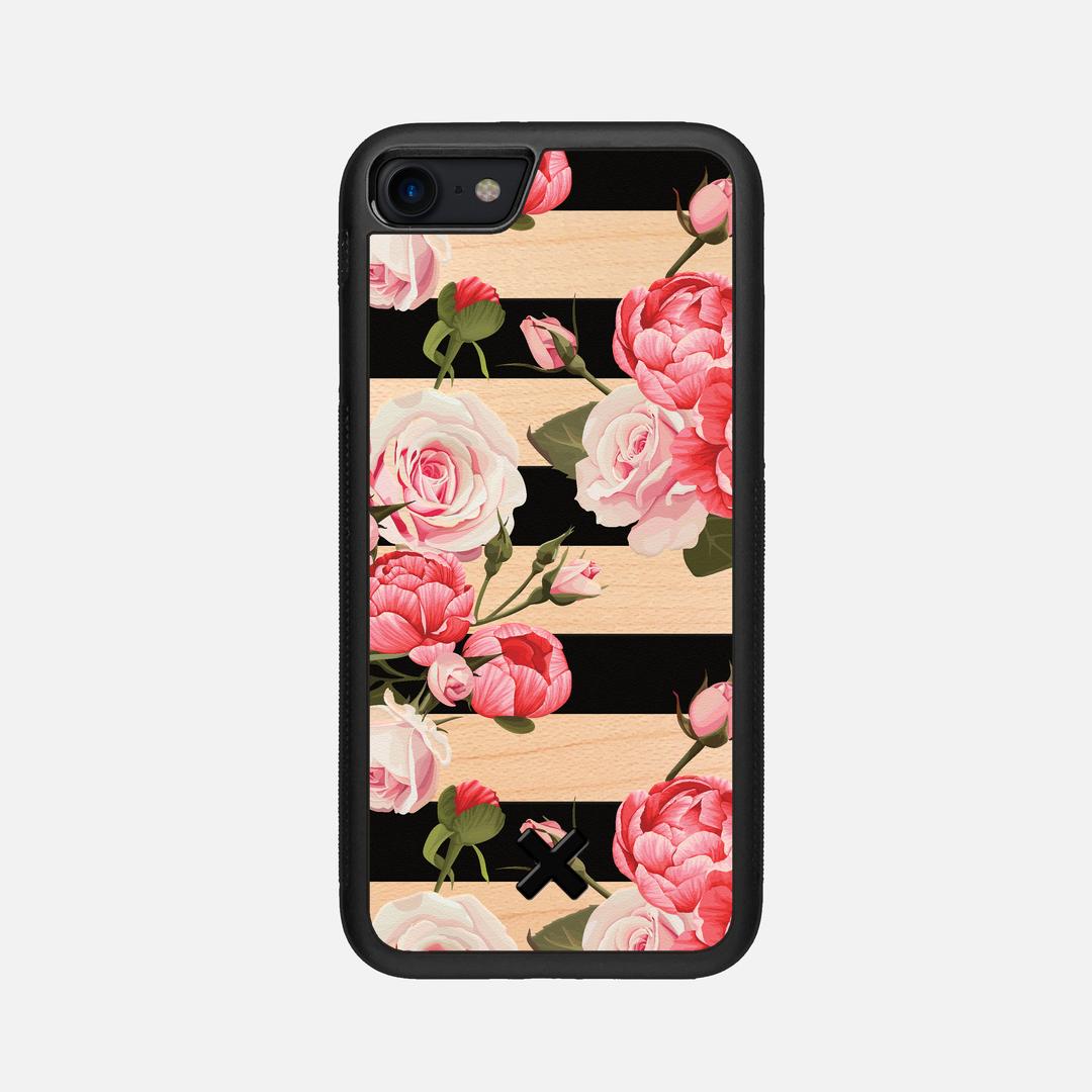 Peony Case for the Apple iPhone SE (2020) featuring a UV Printed Maple Wood backer with the Keyway X Mark#Phone Model_iPhone SE (2020)