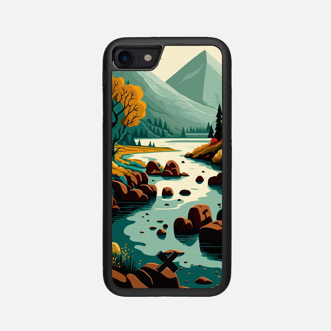 Sanctuary Case for the Apple iPhone SE (2020) featuring a UV Printed Cotton Canvas backer with the Keyway X Mark#Phone Model_iPhone SE (2020)