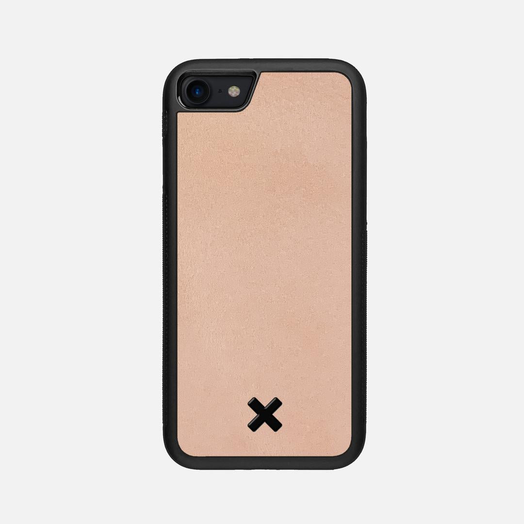 Natural Leather Case for the Apple iPhone SE (2022) featuring a Genuine Leather backer with the Keyway X Mark#Phone Model_iPhone SE (2022)