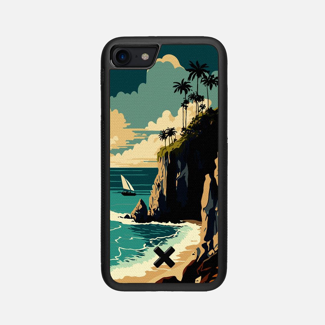 Seaside Case for the Apple iPhone SE (2022) featuring a UV Printed Cotton Canvas backer with the Keyway X Mark#Phone Model_iPhone SE (2022)