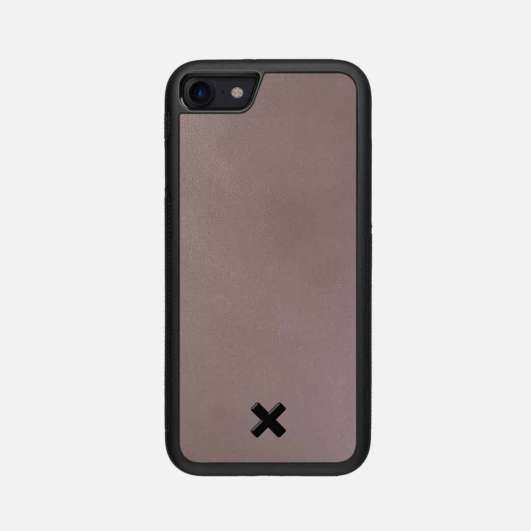 Slate Leather Case for the Apple iPhone SE (2022) featuring a Genuine Leather backer with the Keyway X Mark#Phone Model_iPhone SE (2022)