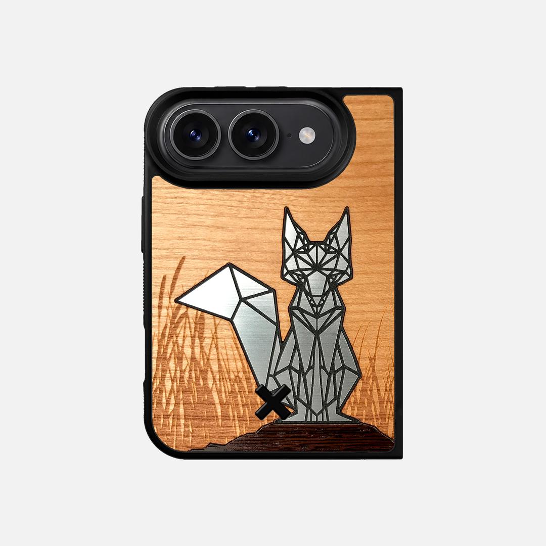 Silver Fox - Wood & Silver Phone Case
