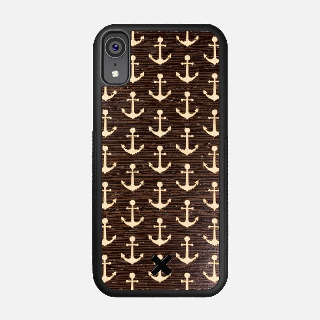Anchor Case for the Apple iPhone XR featuring a Maple and Wenge Wood backer with the Keyway X Mark#Phone Model_iPhone XR