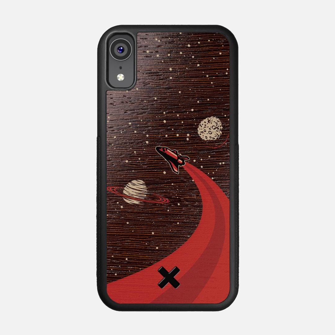 Booster Case for the Apple iPhone XR featuring a UV Printed Wenge Wood backer with the Keyway X Mark#Phone Model_iPhone XR