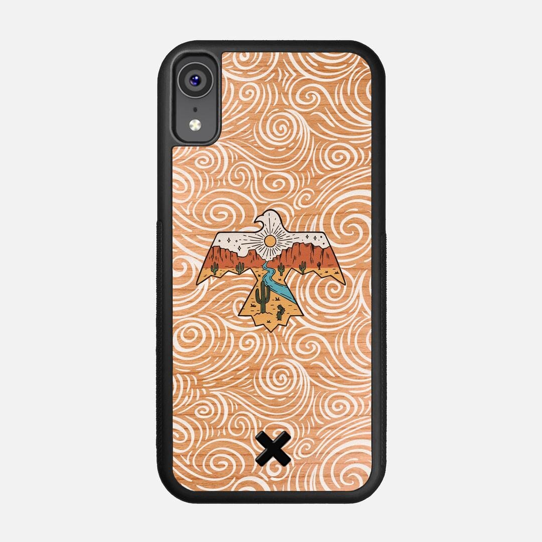 Eagle Case for the Apple iPhone XR featuring a UV Printed Cherry Wood backer with the Keyway X Mark#Phone Model_iPhone XR