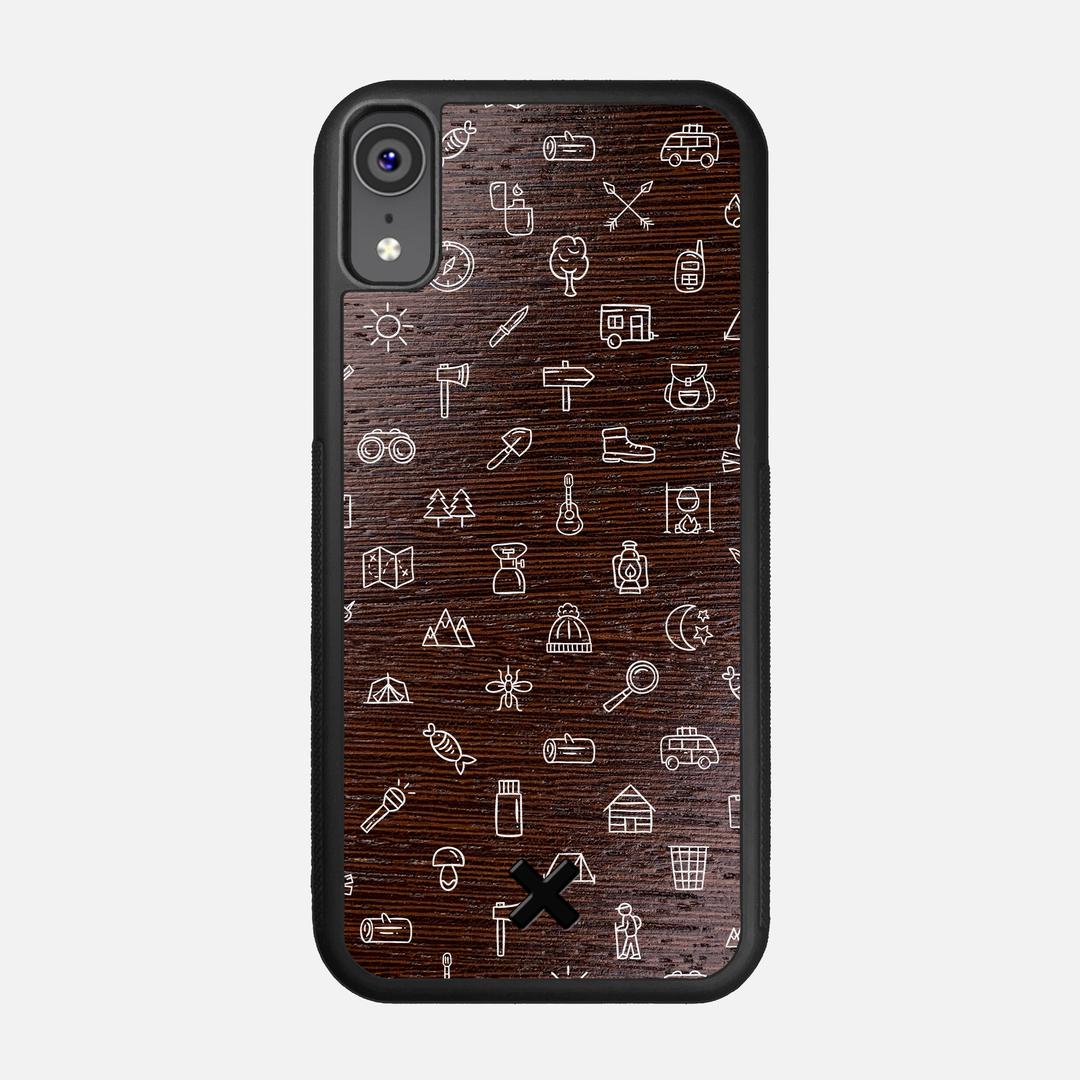 Gear Case for the Apple iPhone XR featuring a UV Printed Wenge Wood backer with the Keyway X Mark#Phone Model_iPhone XR