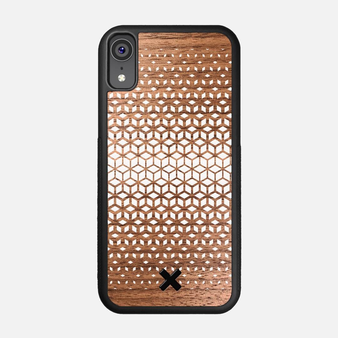 Geo Case for the Apple iPhone XR featuring a UV Printed Walnut Wood backer with the Keyway X Mark#Phone Model_iPhone XR