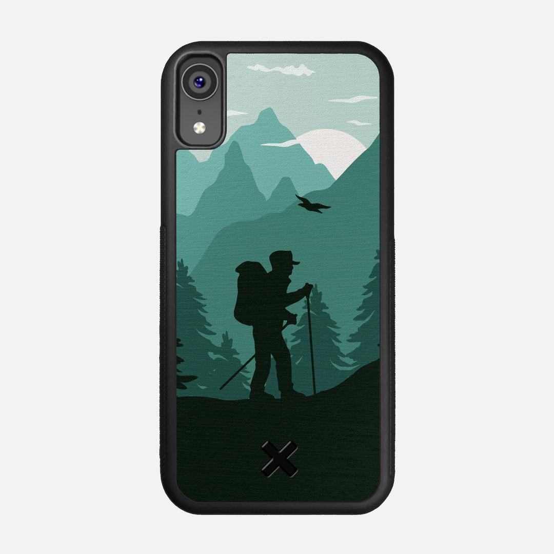 Hiker Case for the Apple iPhone XR featuring a UV Printed Wenge Wood backer with the Keyway X Mark#Phone Model_iPhone XR