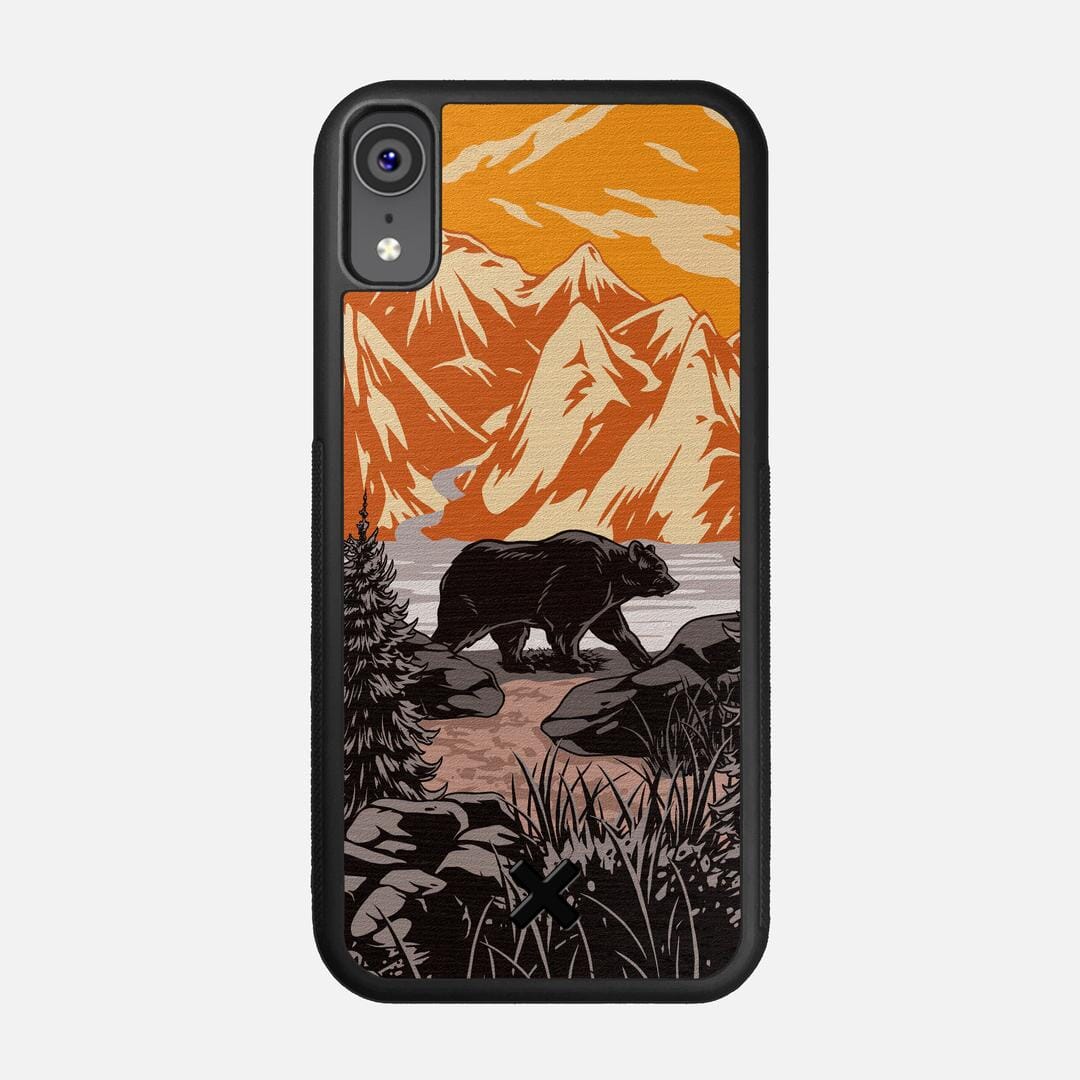 Kodiak Case for the Apple iPhone XR featuring a UV Printed Wenge Wood backer with the Keyway X Mark#Phone Model_iPhone XR