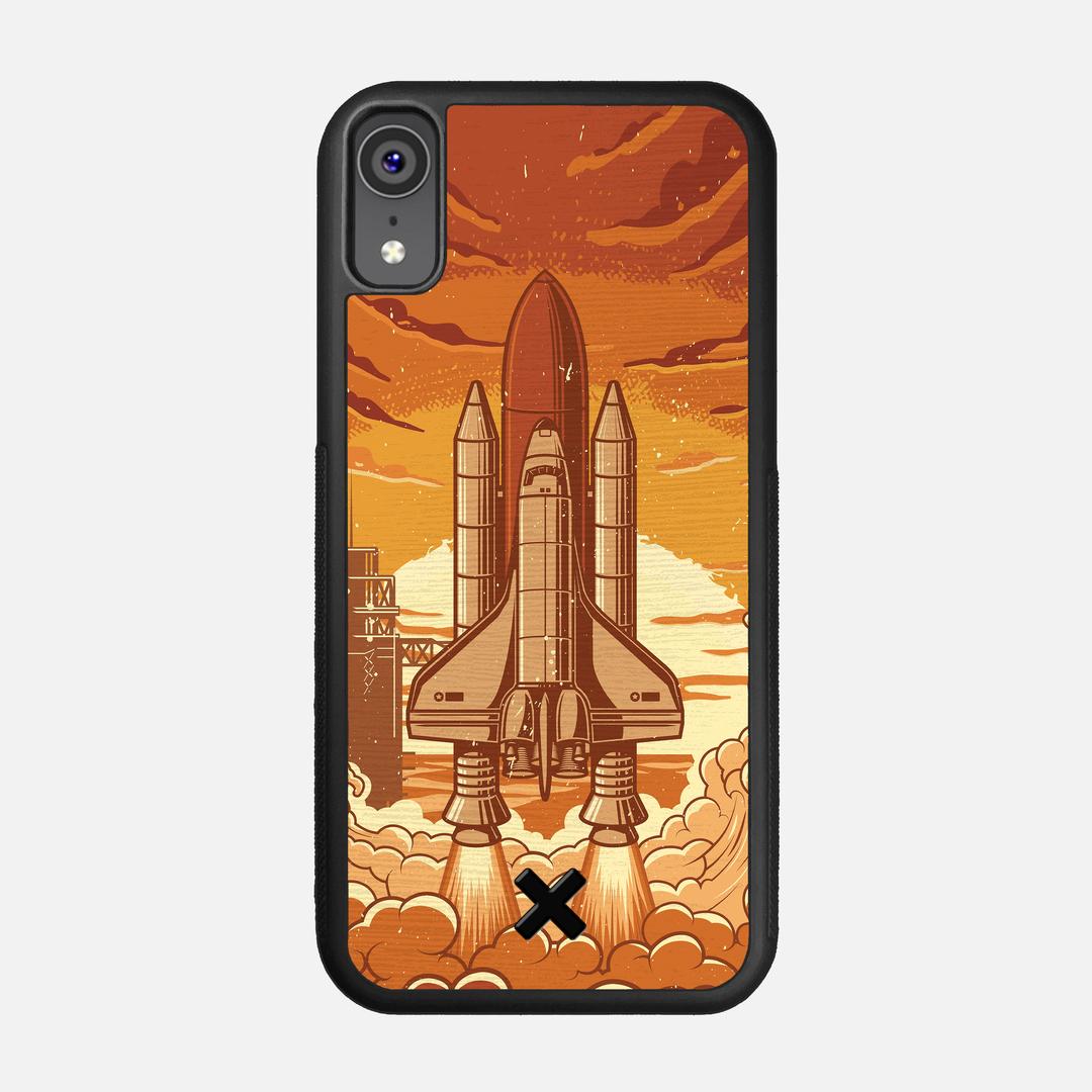 Launch Case for the Apple iPhone XR featuring a UV Printed Wenge Wood backer with the Keyway X Mark#Phone Model_iPhone XR