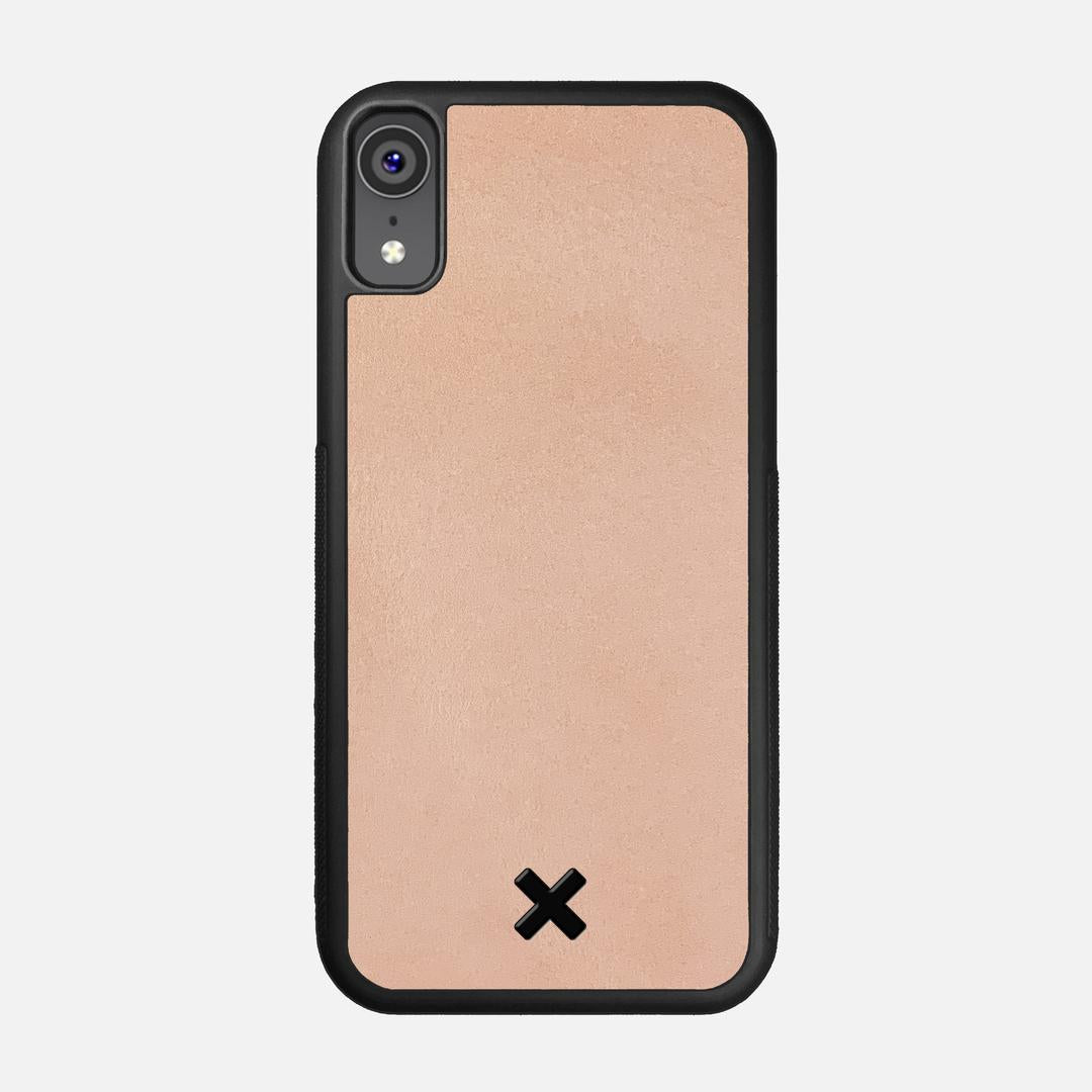 Natural Leather Case for the Apple iPhone XR featuring a Genuine Leather backer with the Keyway X Mark#Phone Model_iPhone XR