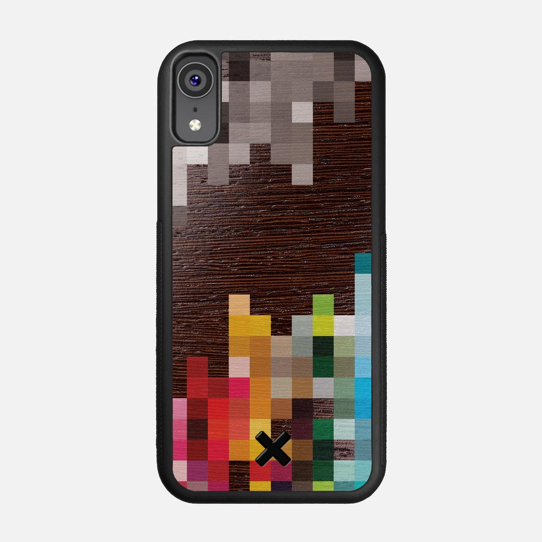 Pixelation Case for the Apple iPhone XR featuring a UV Printed Wenge Wood backer with the Keyway X Mark#Phone Model_iPhone XR