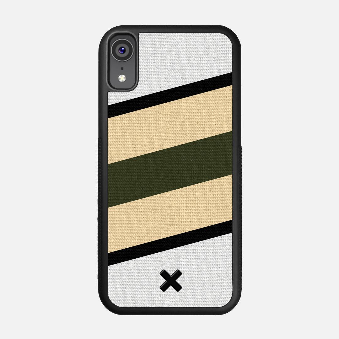 Ridge Case for the Apple iPhone XR featuring a UV Printed Cotton Canvas backer with the Keyway X Mark#Phone Model_iPhone XR