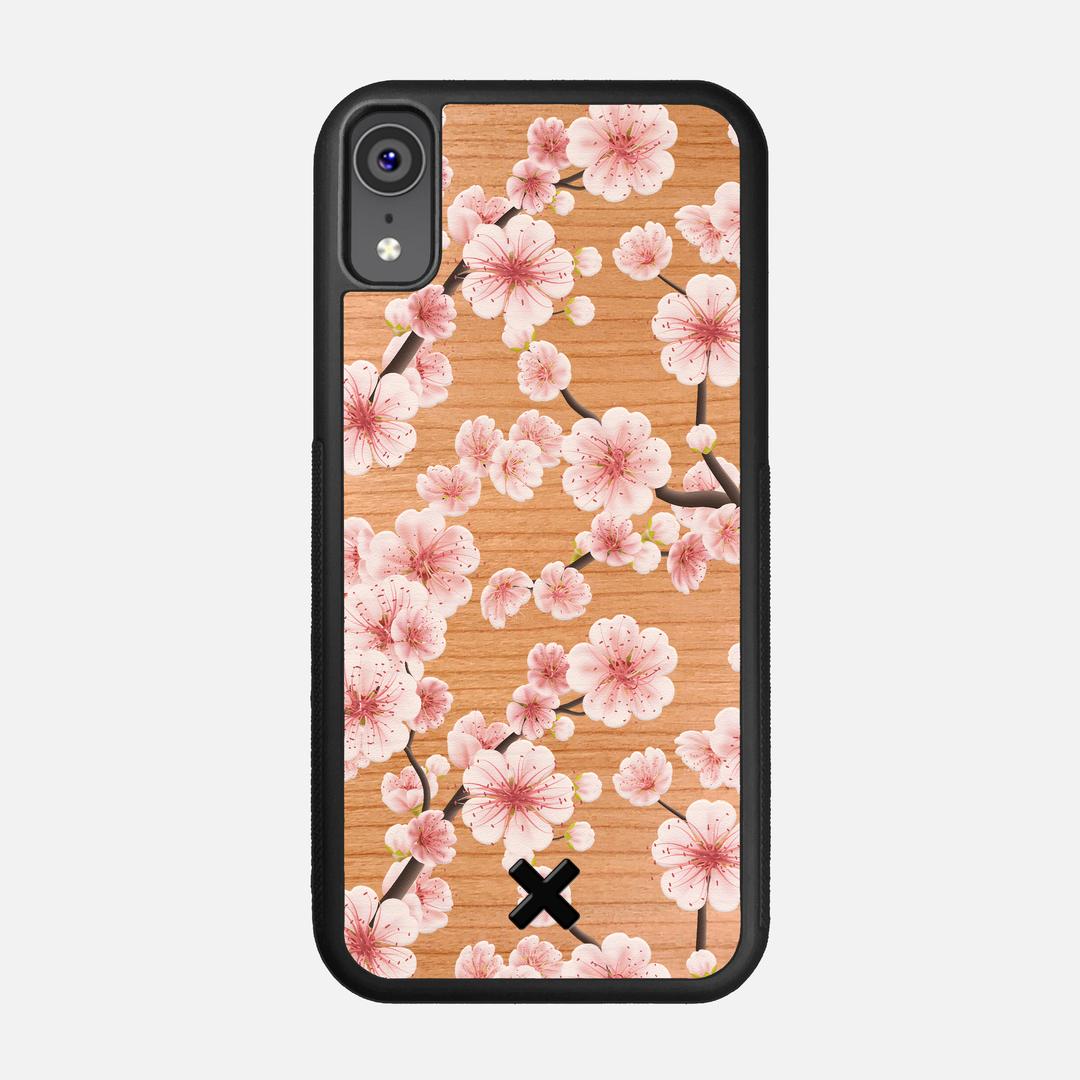 Sakura Case for the Apple iPhone XR featuring a UV Printed Cherry Wood backer with the Keyway X Mark#Phone Model_iPhone XR