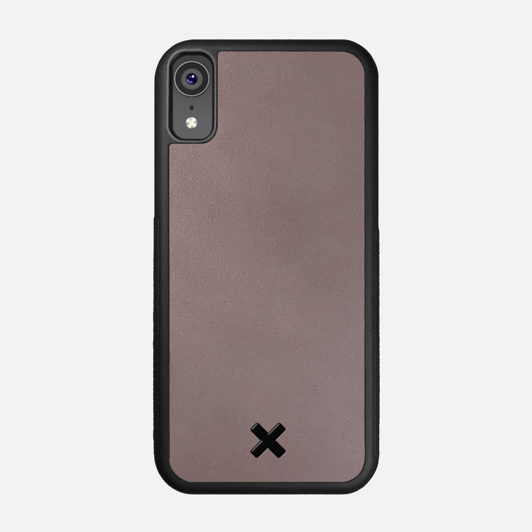 Slate Leather Case for the Apple iPhone XR featuring a Genuine Leather backer with the Keyway X Mark#Phone Model_iPhone XR
