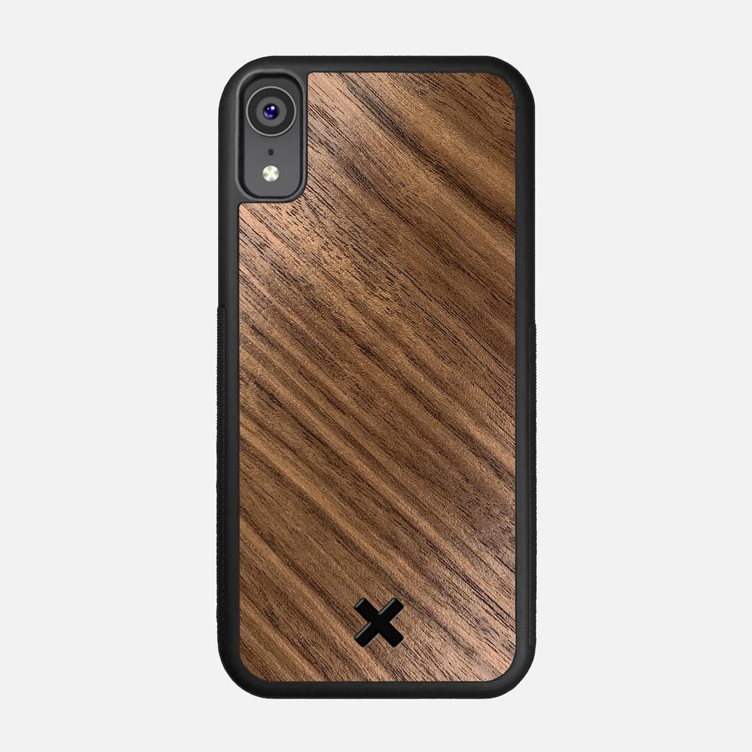 Walnut Pure Case for the Apple iPhone XR featuring a Walnut Wood backer with the Keyway X Mark#Phone Model_iPhone XR