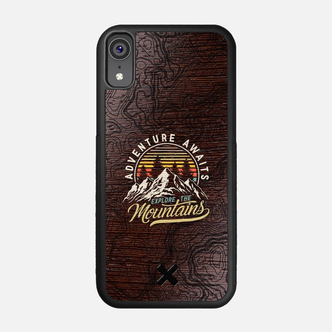 Wanderlust Case for the Apple iPhone XR featuring a UV Printed Wenge Wood backer with the Keyway X Mark#Phone Model_iPhone XR